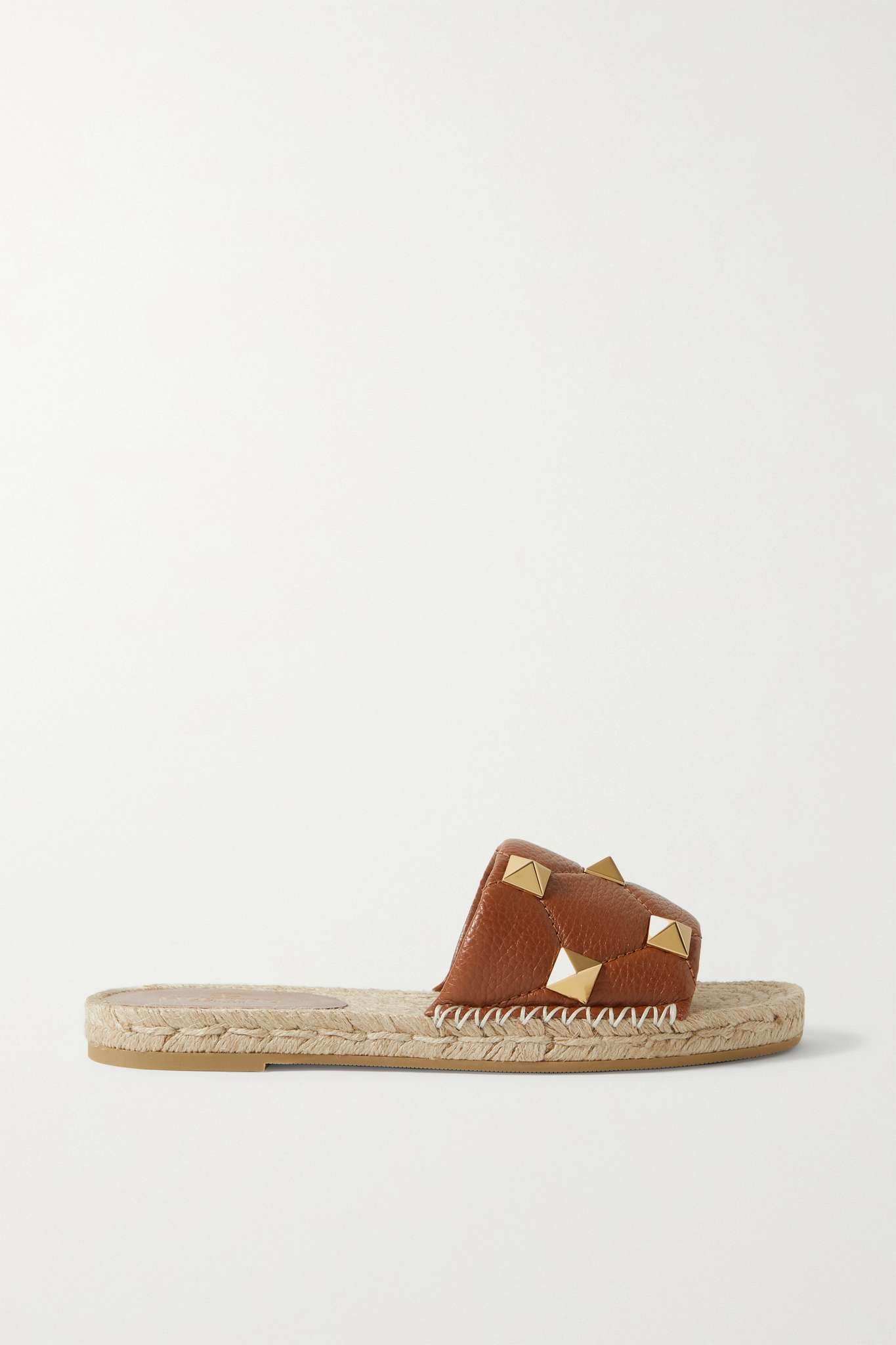 Roman Stud leather espadrille slides