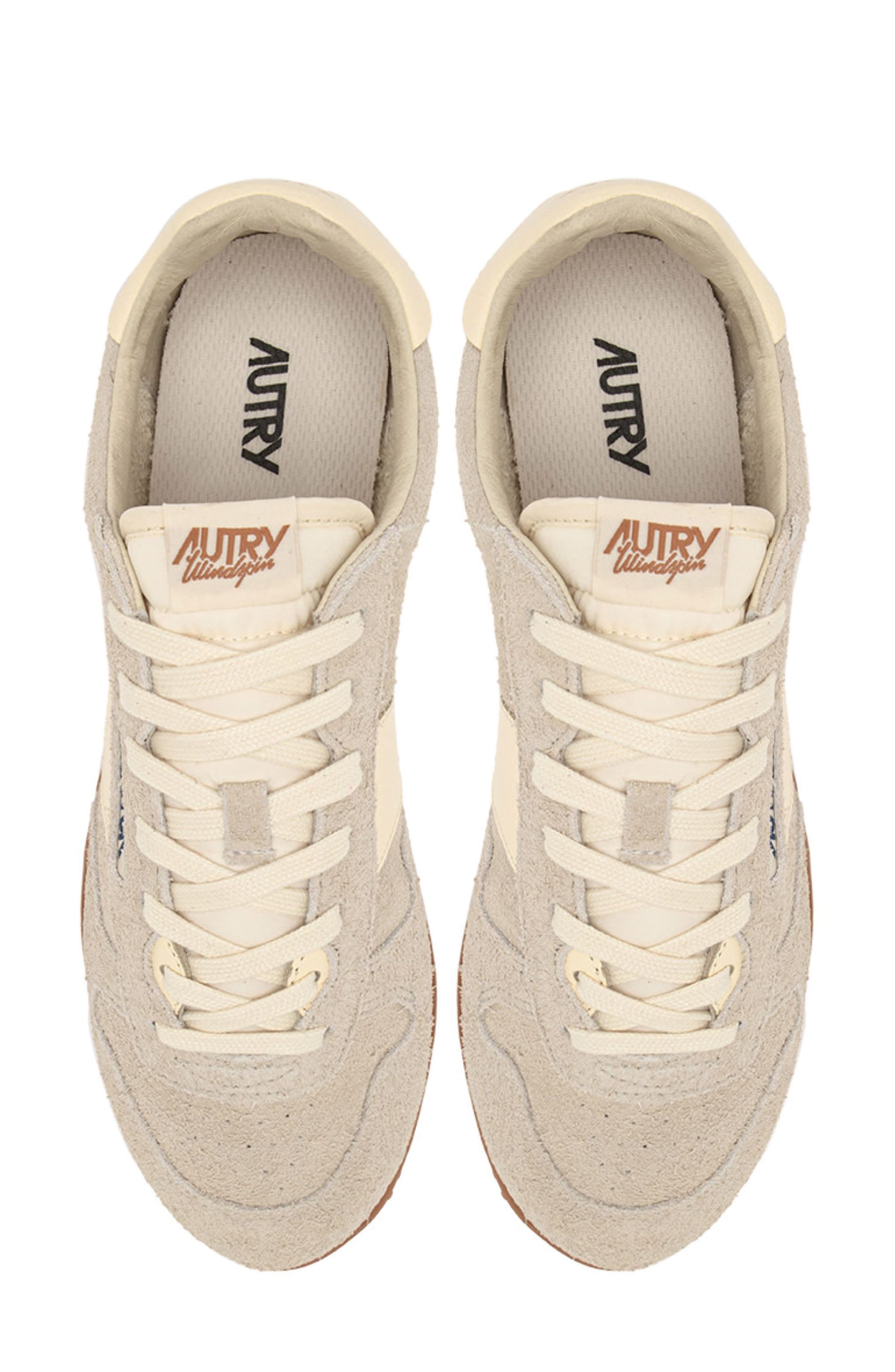 AUTRY Windspin Low Sneaker in Beige Suede at Nordstrom - 4