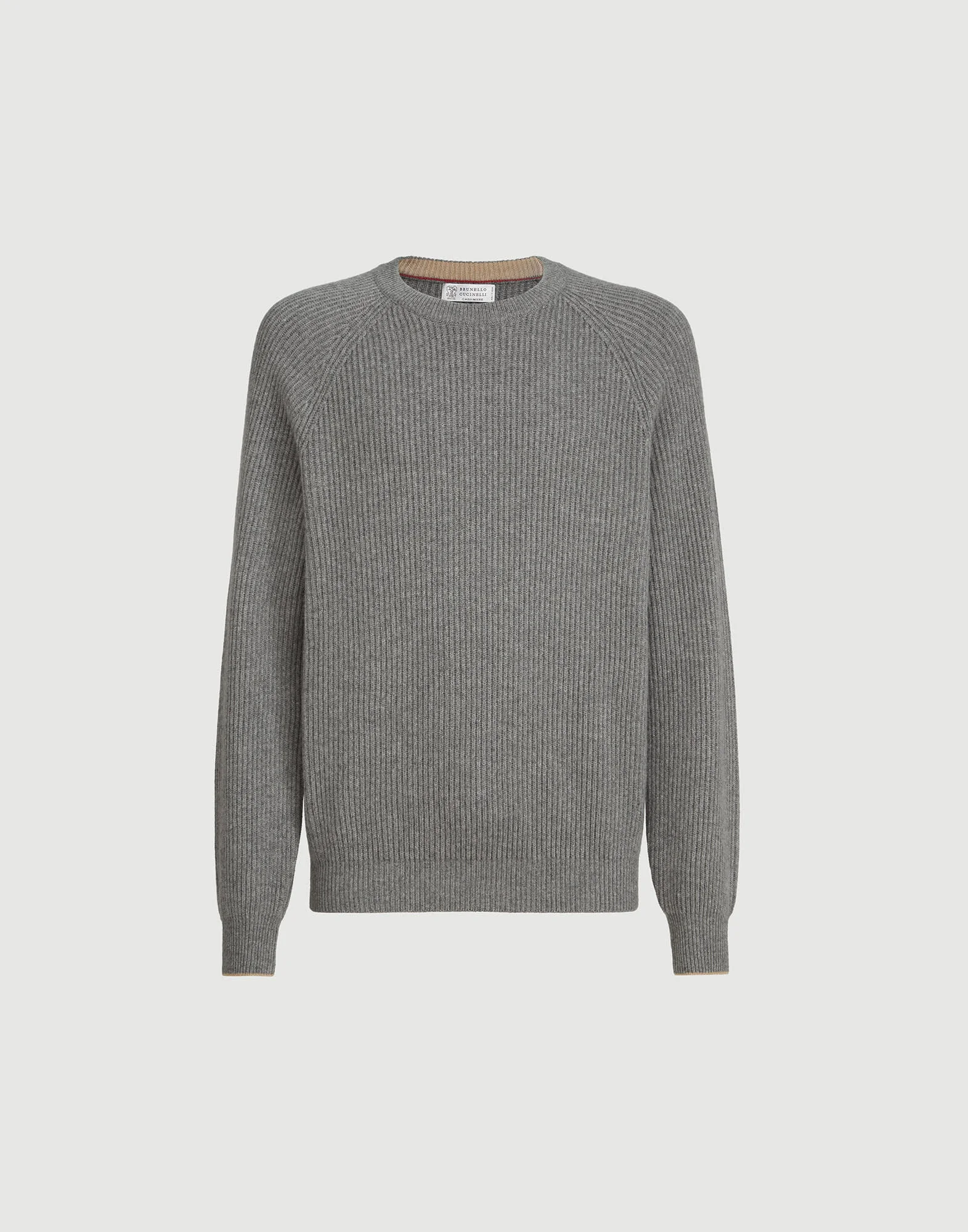 Cashmere English rib sweater with raglan sleeves - 1