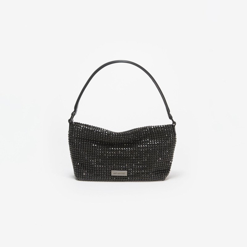 Black Diamante Small Hobo Bag 1