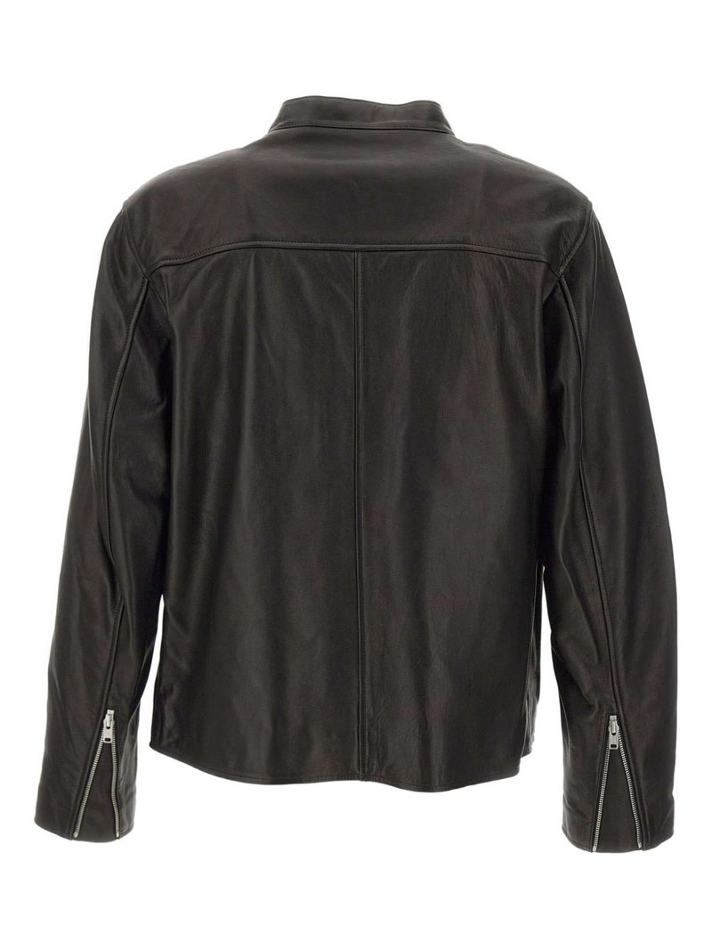 Belstaff zip-up leather jacket outlook