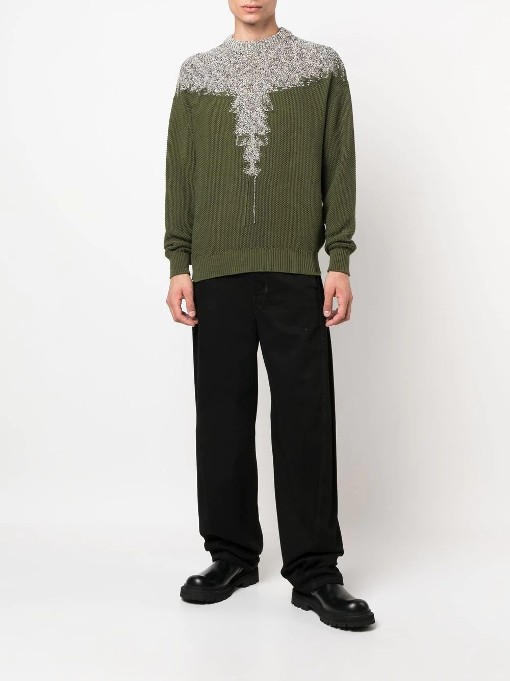 panelled knitted jumper - 2