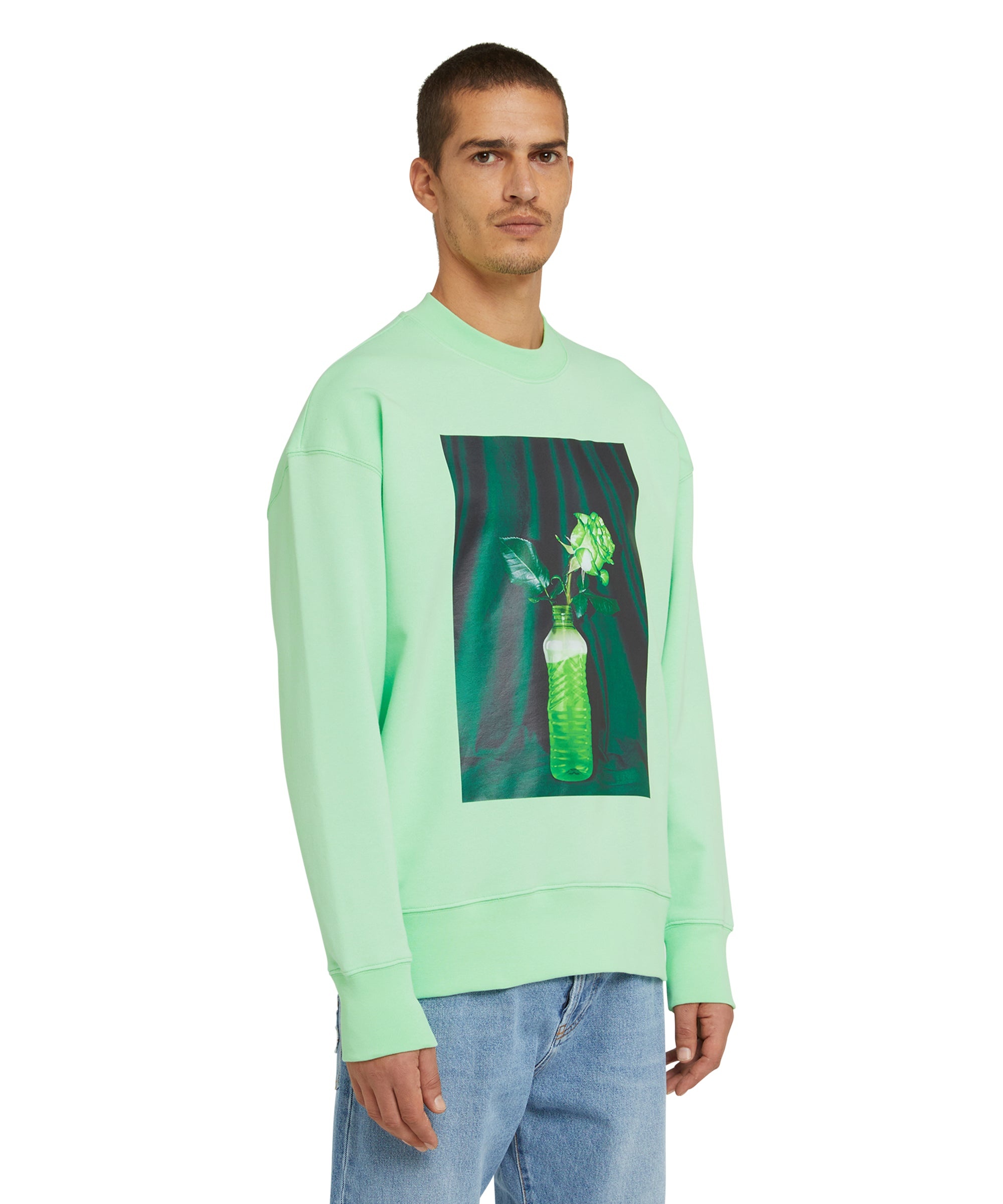 Organic cotton crewneck t-shirt from the MSGM Fantastic Green Capsule - 4