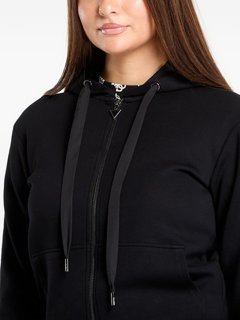 logo-tape zip-up hoodie 4