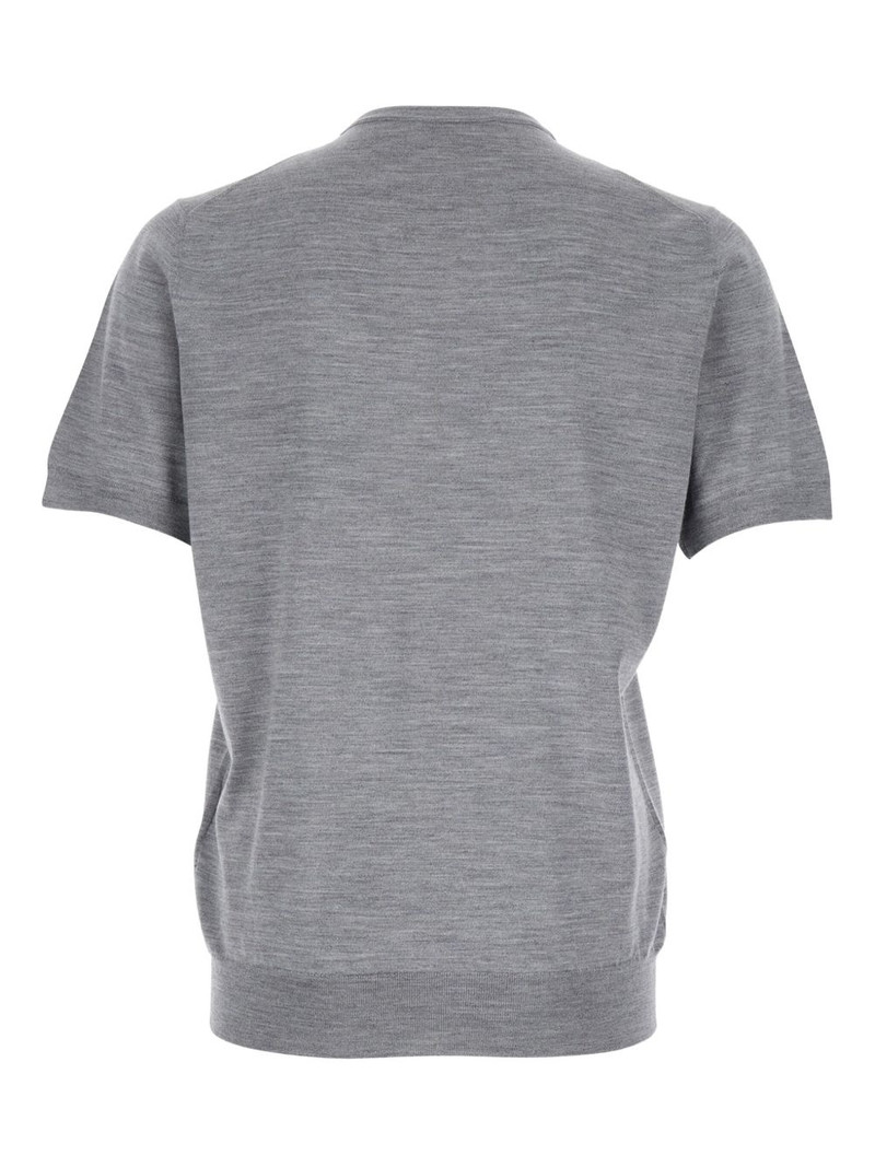 LARDINI fine-ribbed T-shirt outlook