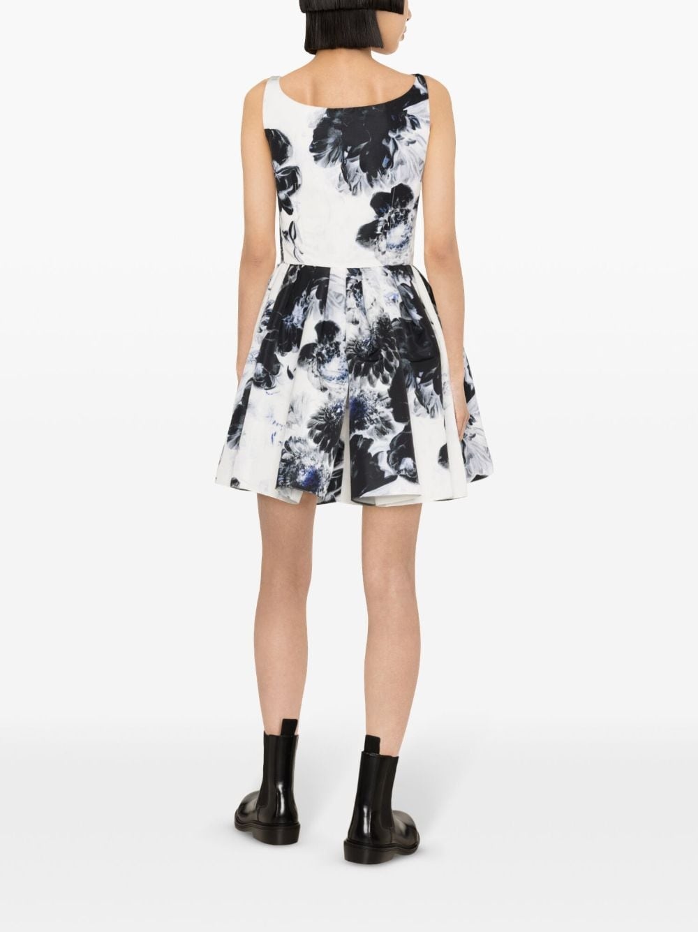 Chiaroscuro floral-jacquard minidress - 4