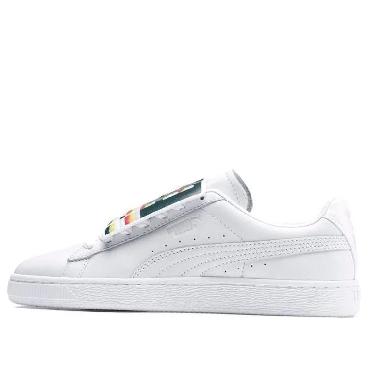 (WMNS) PUMA Basket Badge Casual Sneakers White 369183-01 - 1