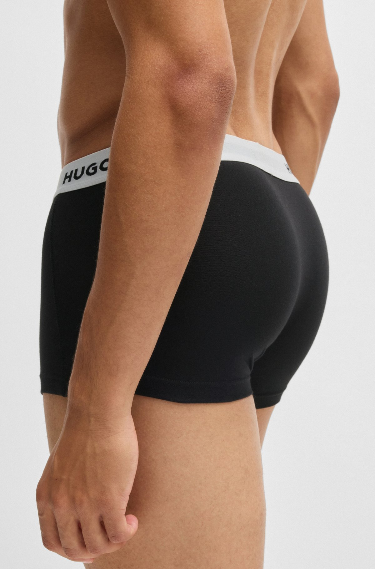 THREE-PACK OF STRETCH-COTTON TRUNKS WITH LOGO WAISTBANDS - 5