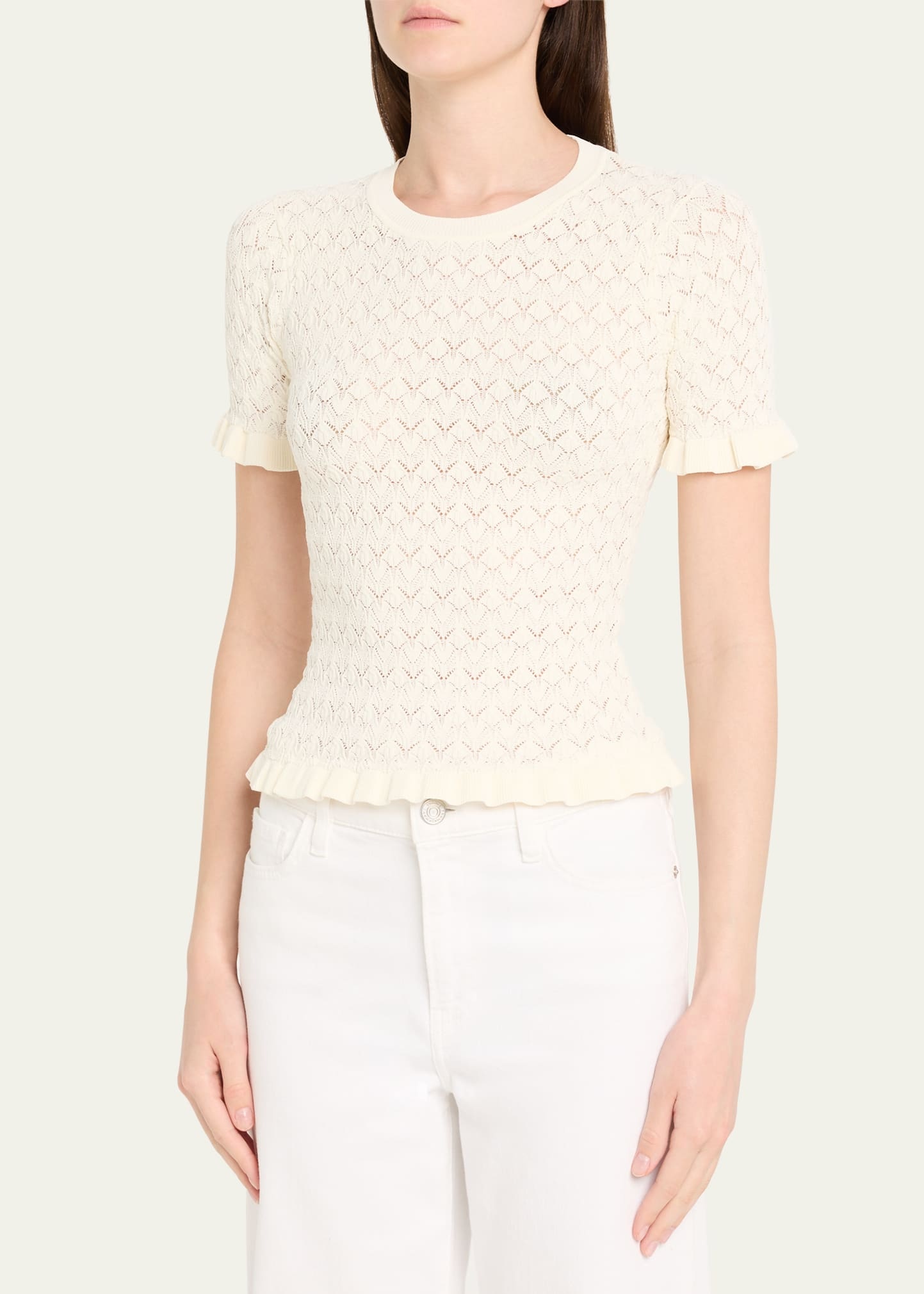 Rue Fine Knit Short-Sleeve Top - 4