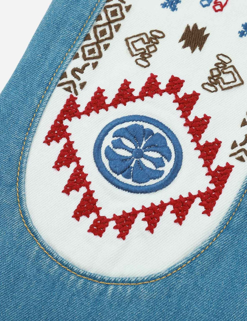 NOMADIC-PATTERN EMBROIDERED DAICOCK INSERT CARROT-FIT JEANS #2017 8