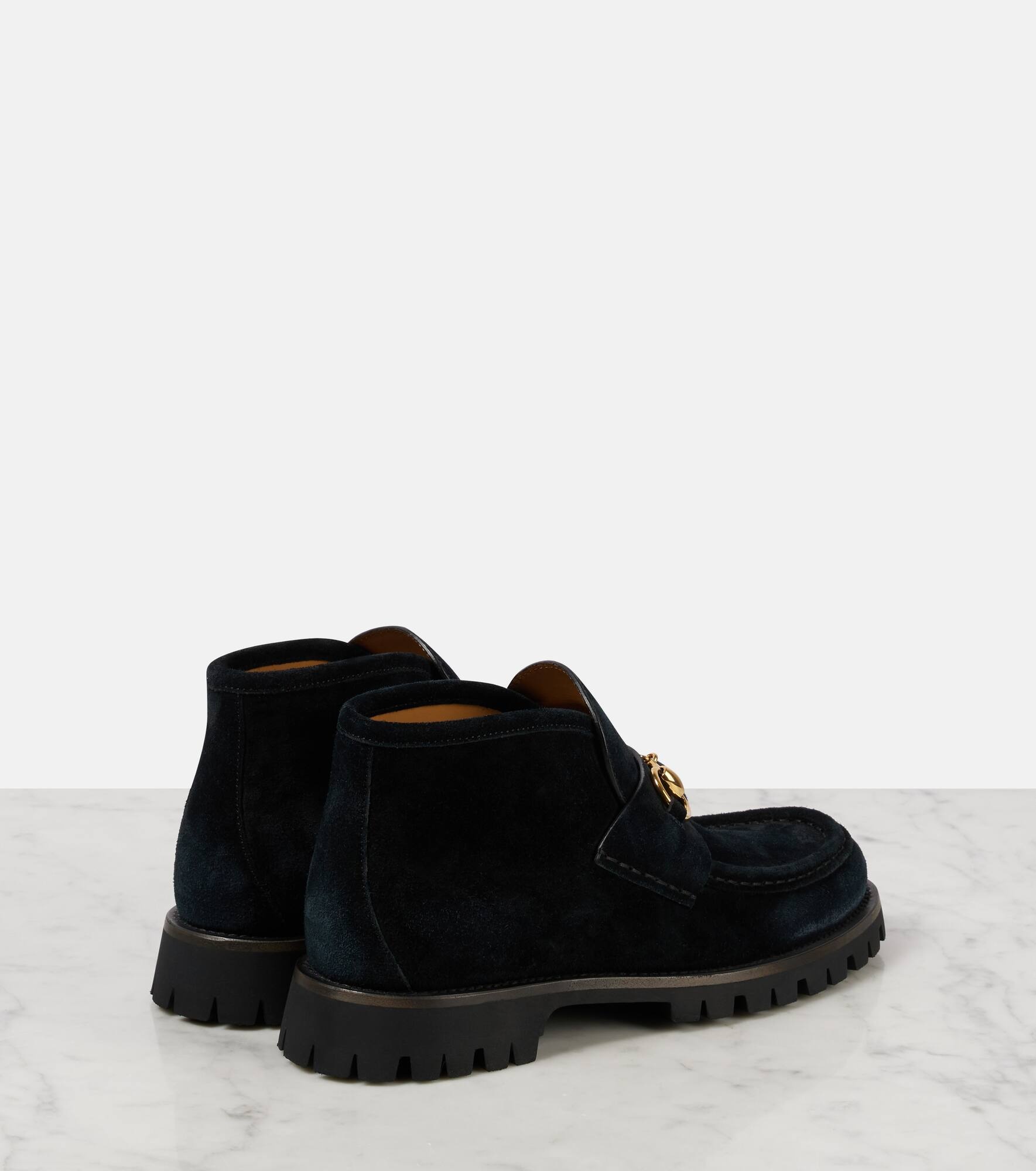 Horsebit suede ankle boots - 2