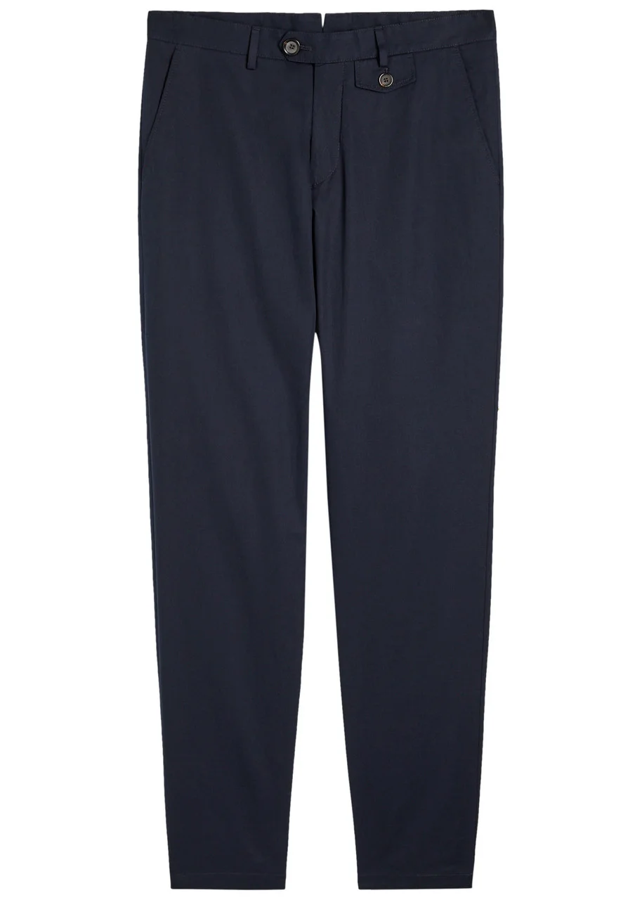 Oliver Spencer Fishtail Cotton Tapered-leg Trousers - 1
