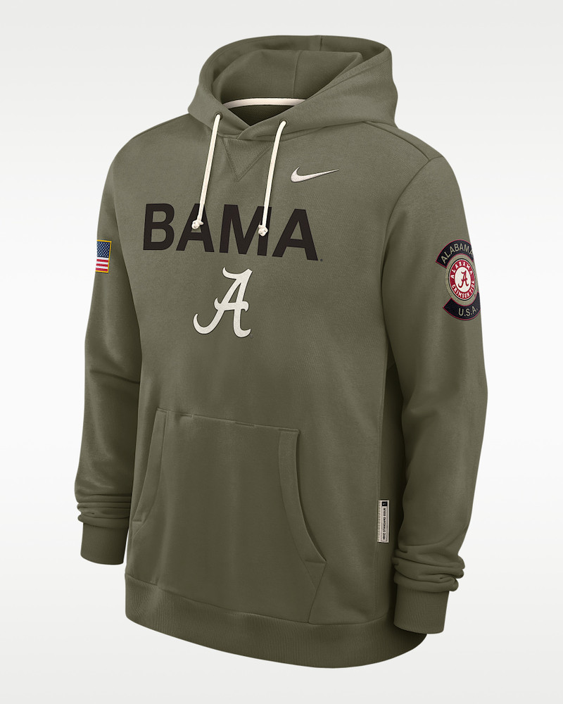 Alabama 2025 Military Appreciation Men's Nike Dri-FIT College Pullover Hoodie 1