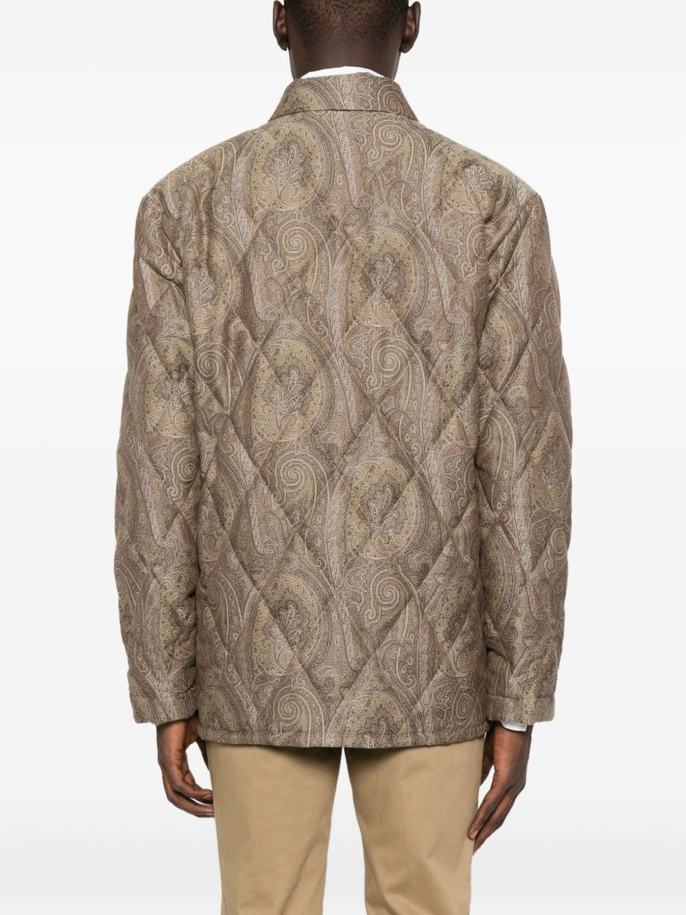 paisley-print shirt jacket - 4