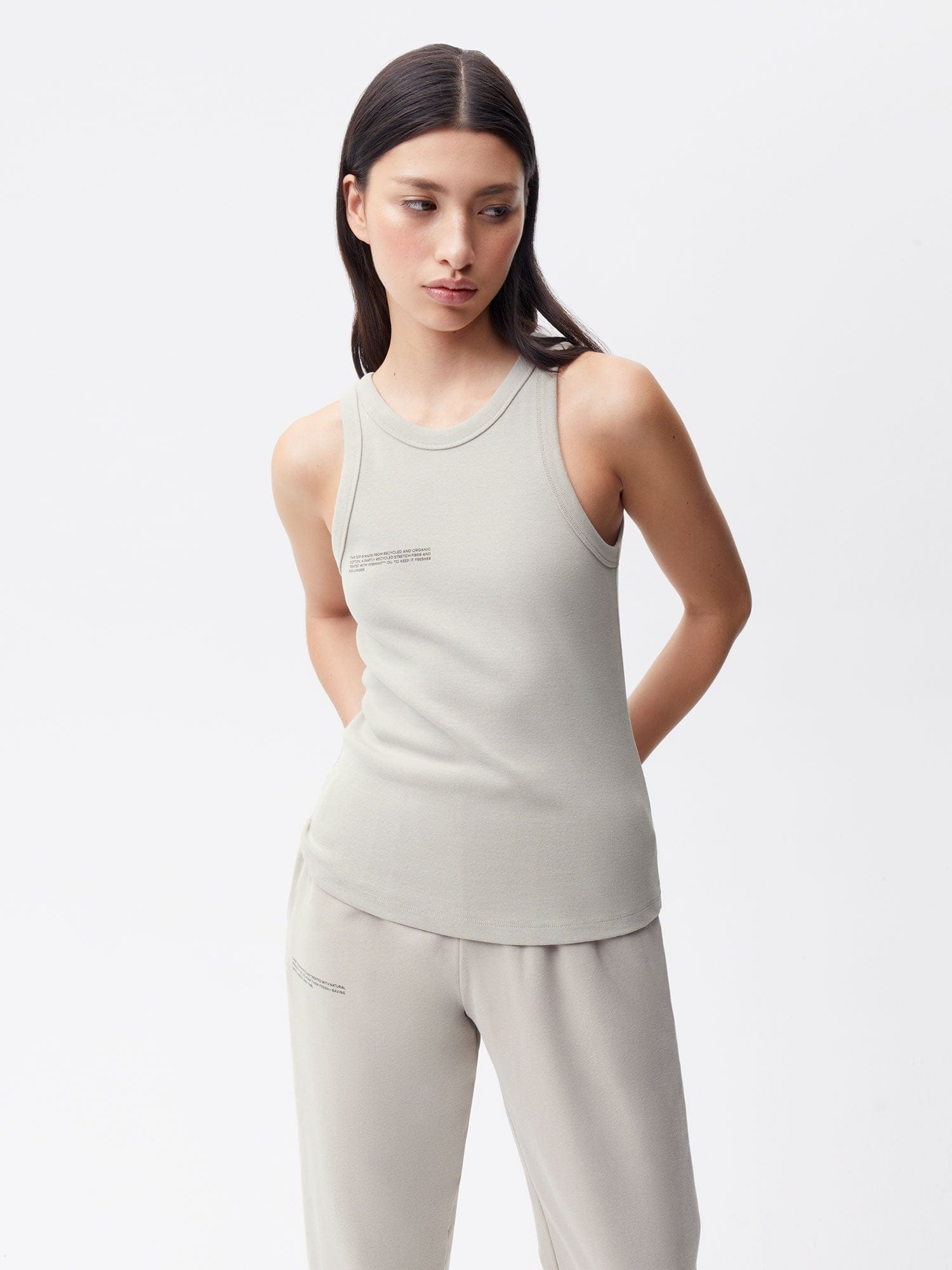 Women's Recycled Cotton Tank Top - Stone - 2