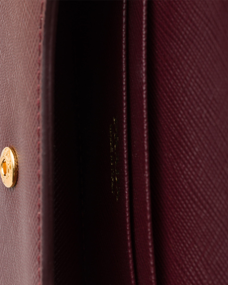 Saffiano leather card holder with shoulder strap 4