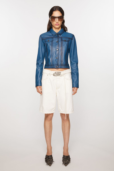 Acne Studios Loose fit denim shorts - Off white outlook