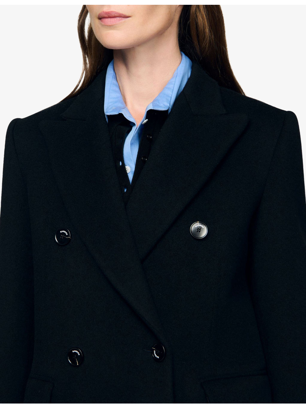 Long Double-Breasted Wool-Blend Coat - 5