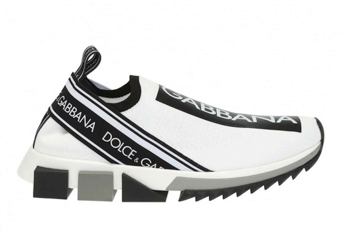 Dolce & Gabbana Sorrento Slip On White Black (Women's) - 1