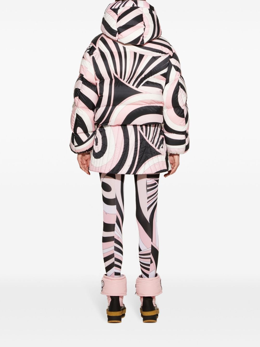 Iride-print puffer jacket - 3