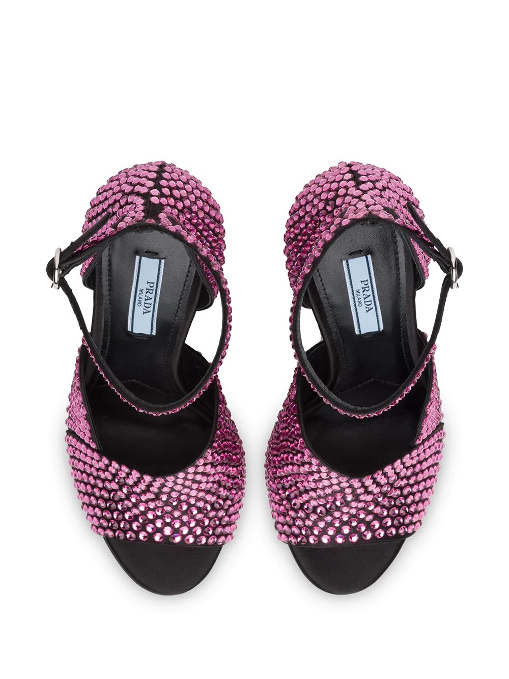 crystal embellished sandals - 4