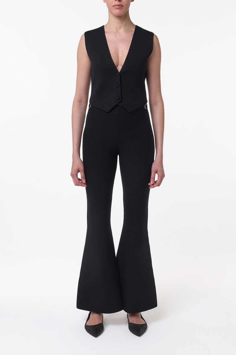 GABRIELA HEARST Styx Knit Vest in Black Merino Wool Cashmere outlook