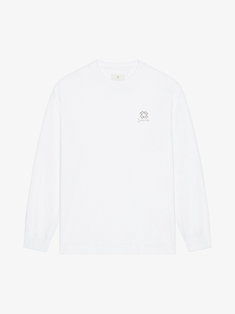 T-SHIRT IN COTTON WITH CRYSTALS AND 4G DETAIL 1