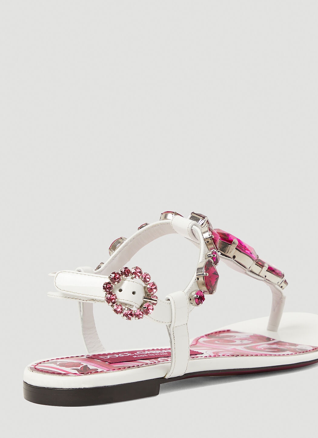 Crystal Embellished Majolica Sandals - 6