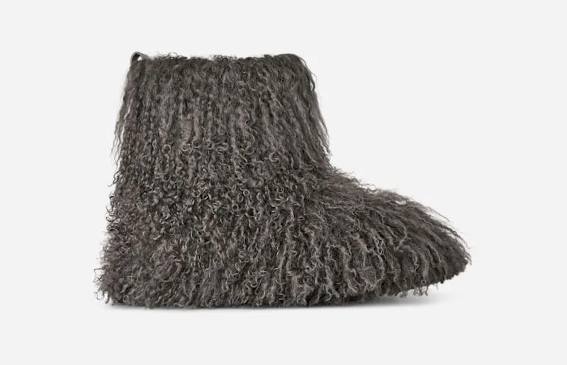 ® Women's Classic Short Fluff Momma Sheepskin Classic Boots in Grey - 1