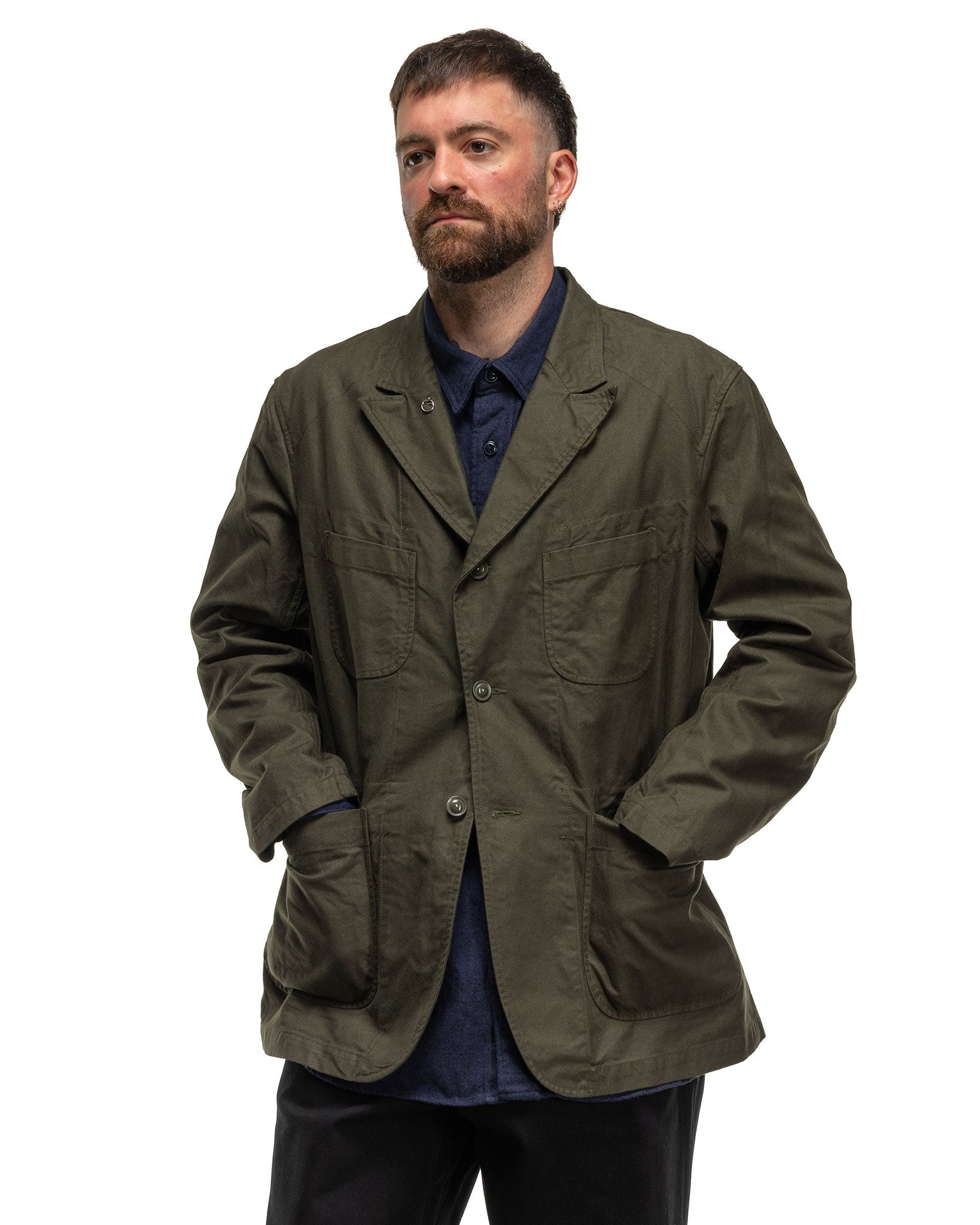 Bedford Jacket Brushed Cotton HB Olive - 4