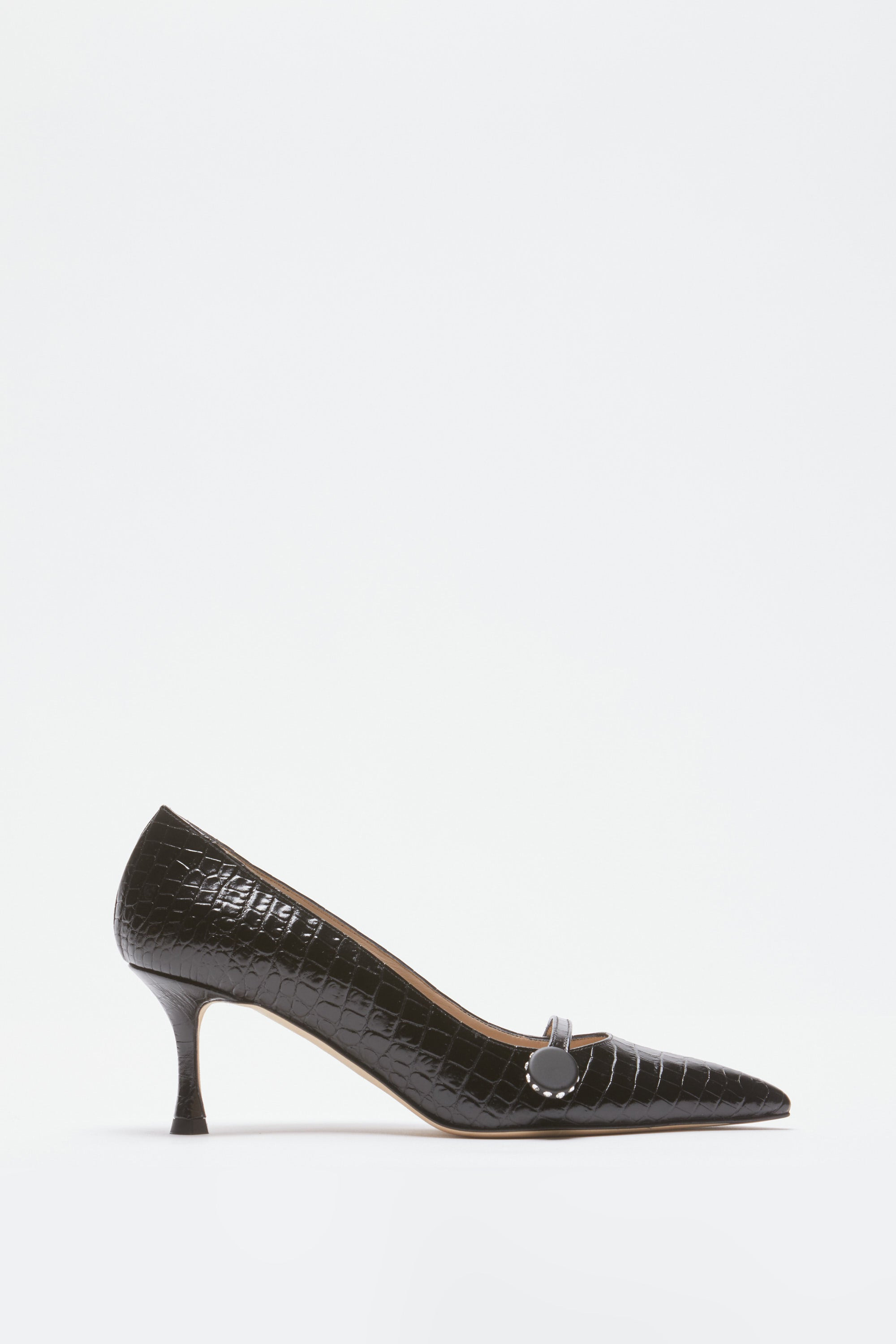 CROC PRINT POINTED PUMPS - 3