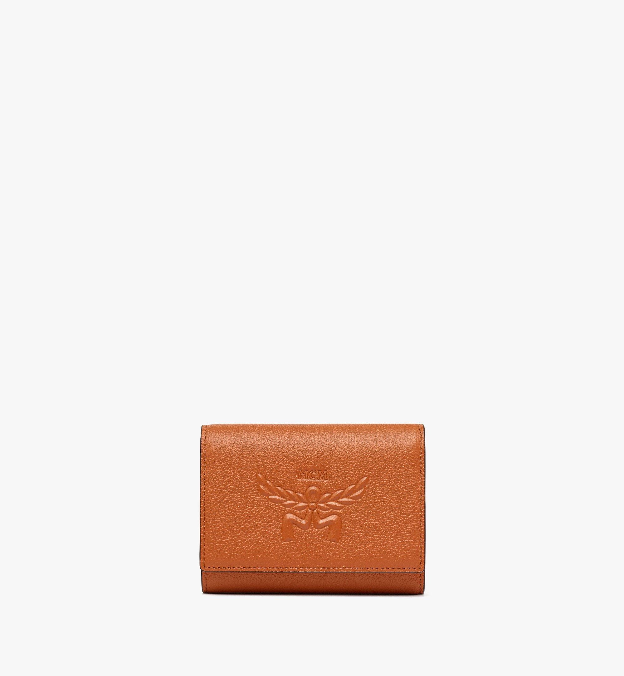Himmel Trifold Wallet in Embossed Logo Leather - 1
