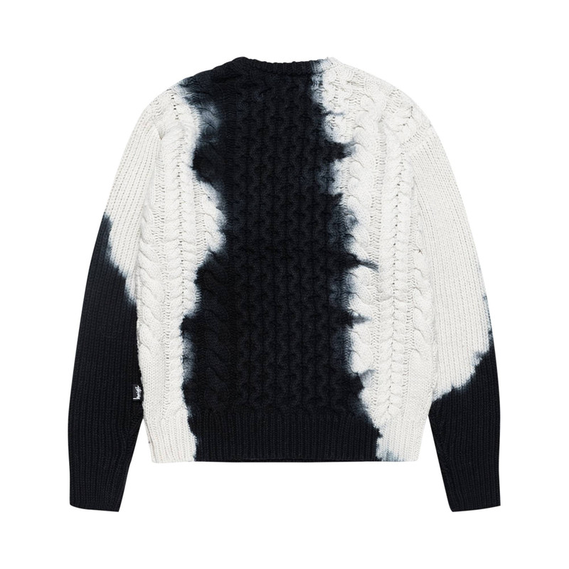 Stüssy Stussy Tie Dye Fisherman Sweater 'Black' outlook