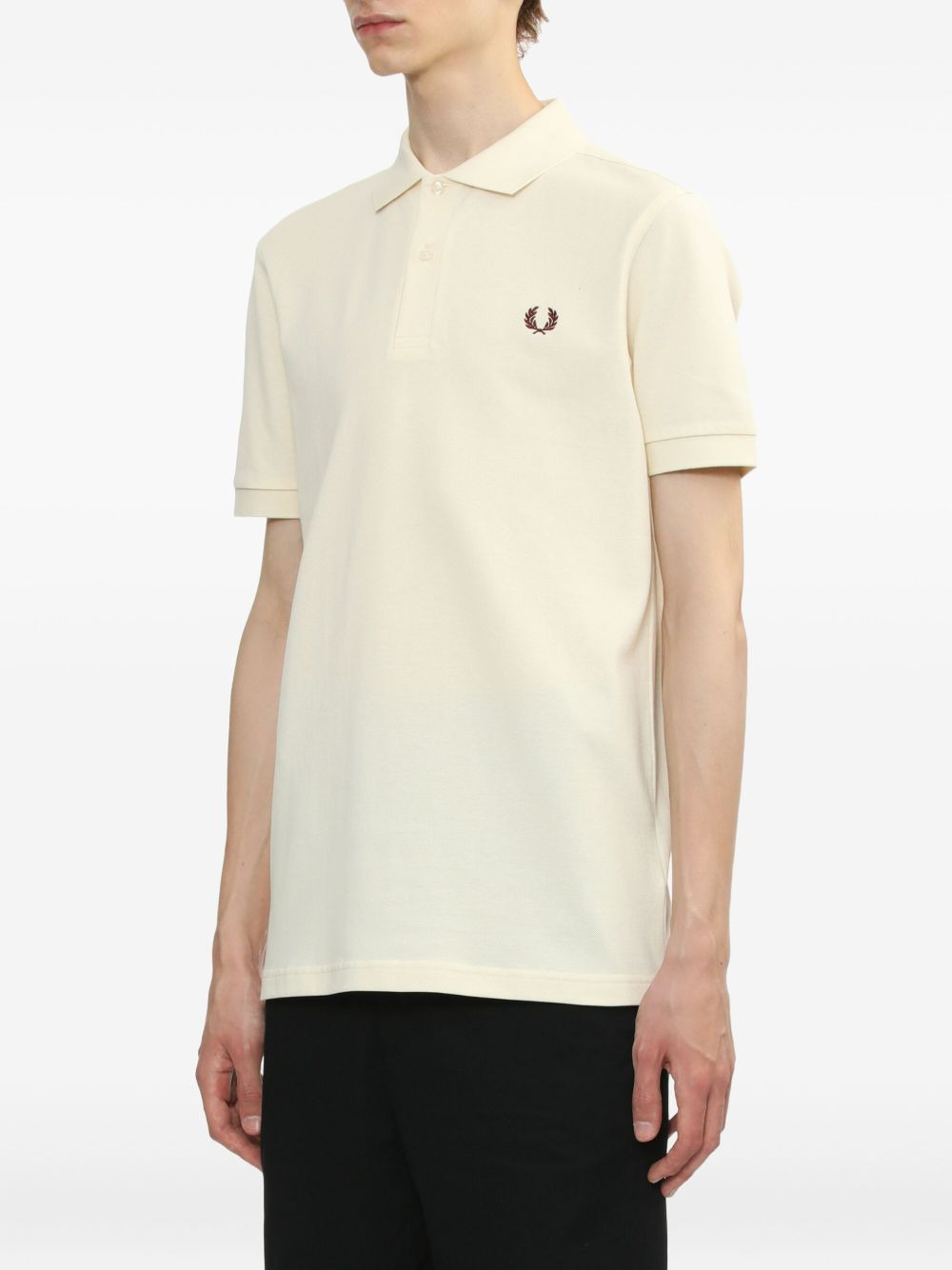 embroidered laurel-wreath polo shirt - 3