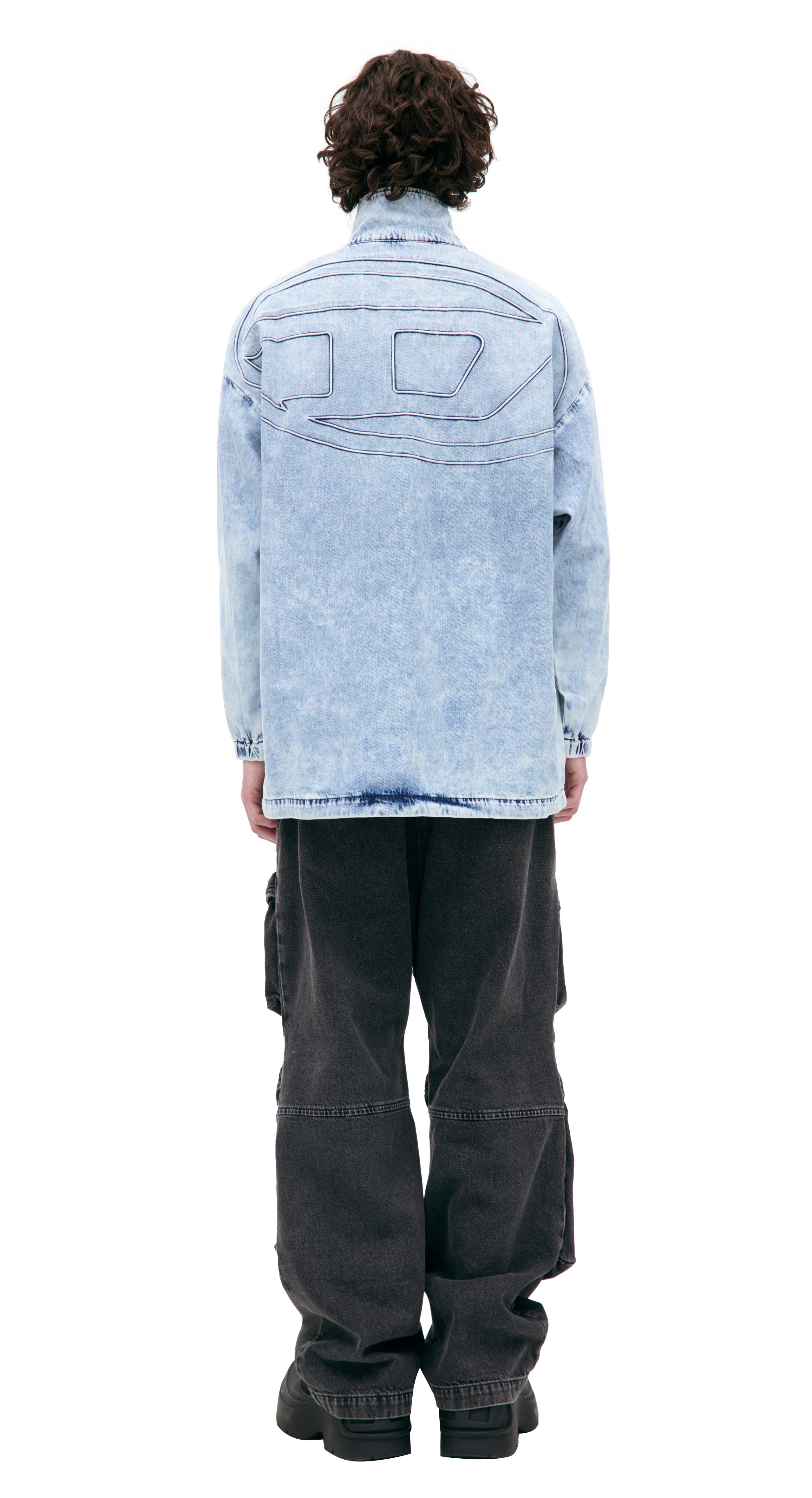 DENIM JACKET WITH HIGH COLLAR - 4