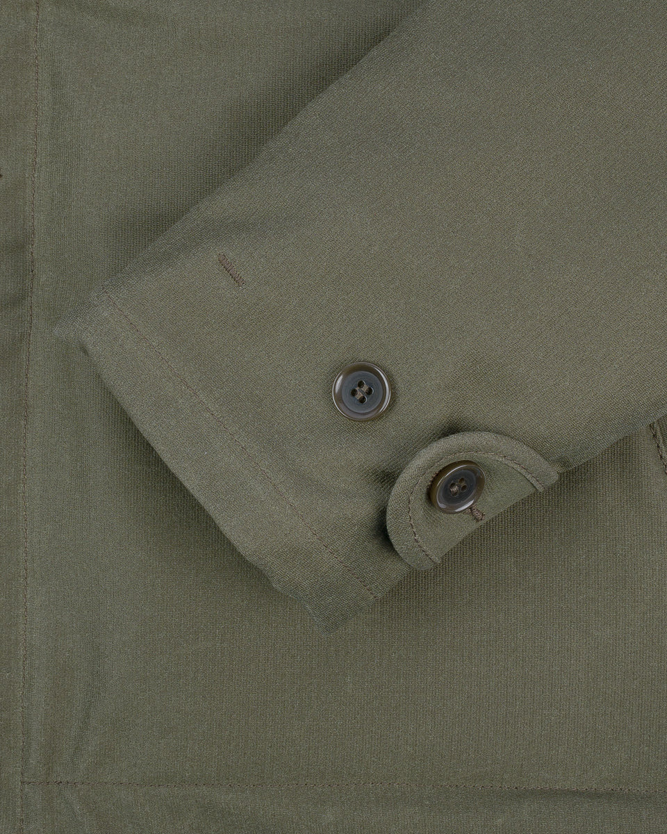 IHM-37-GRN Oiled Whipcord N1 Deck Jacket - Army Green - 11