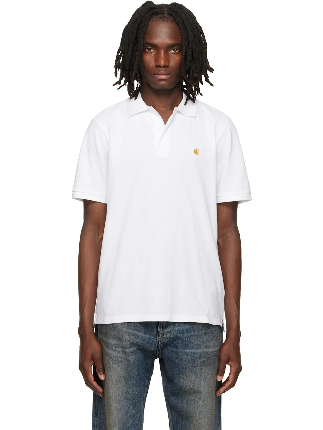 White Chase Pique Polo - 1