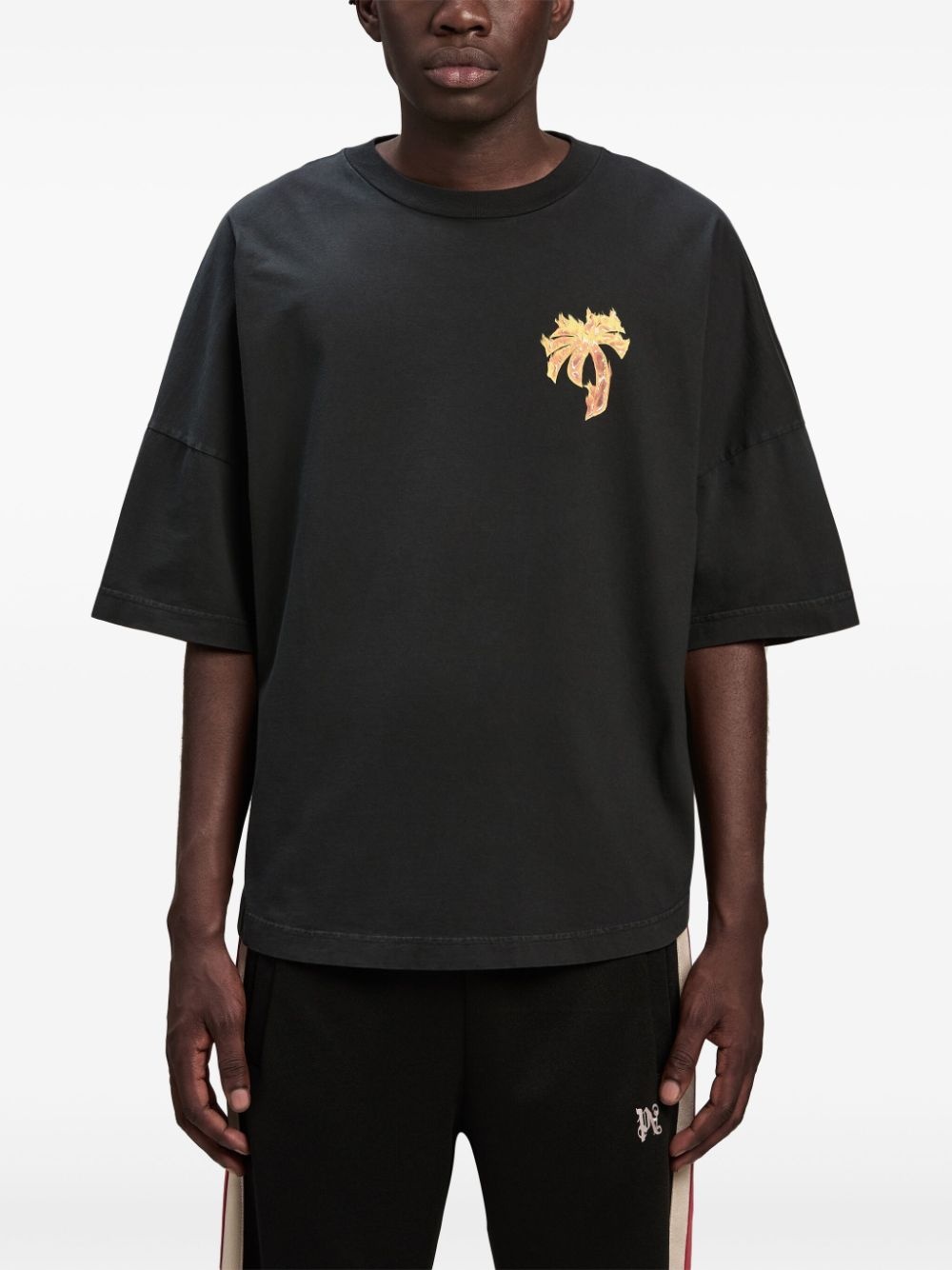 logo-print cotton T-shirt - 3