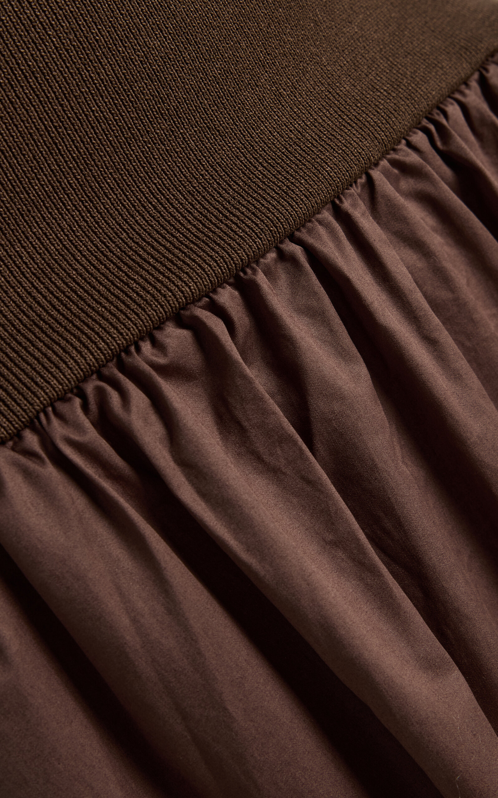Exclusive Knit and Cotton Maxi Circle Dress brown - 5
