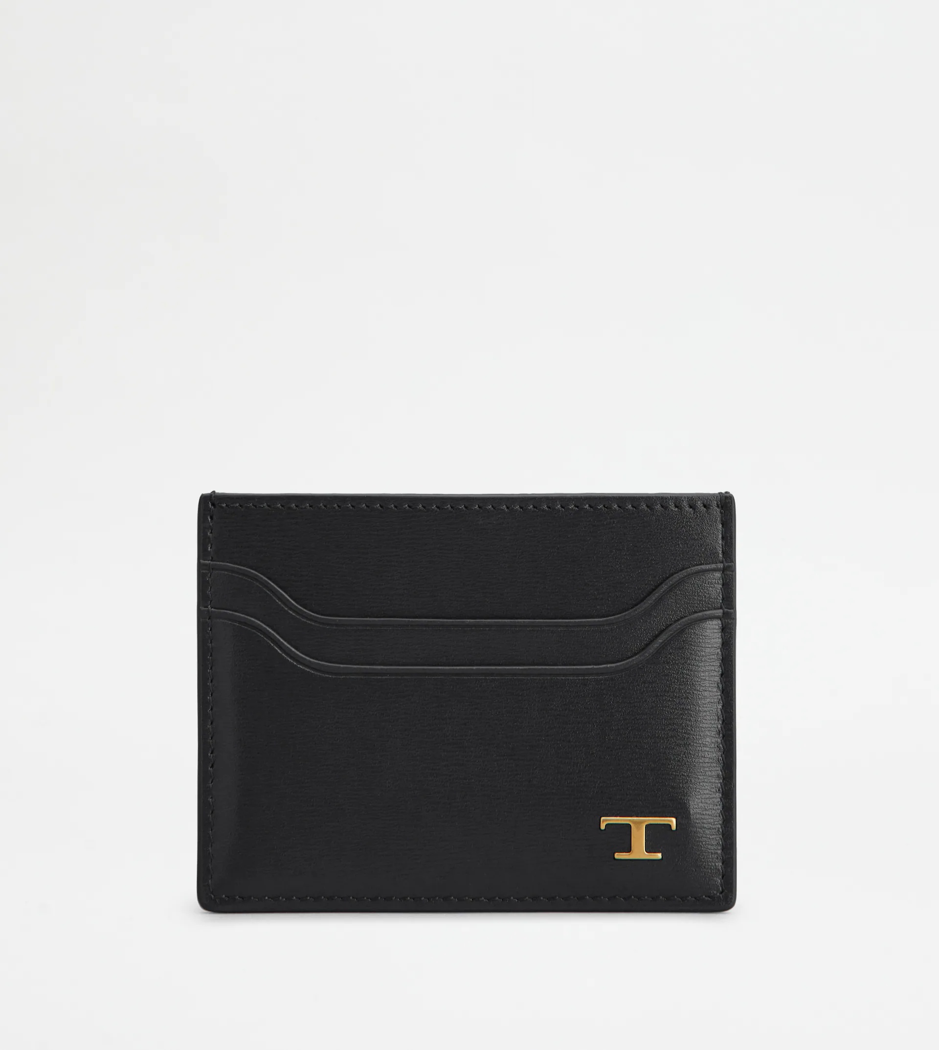 CREDIT CARD HOLDER IN LEATHER - BLACK - 1