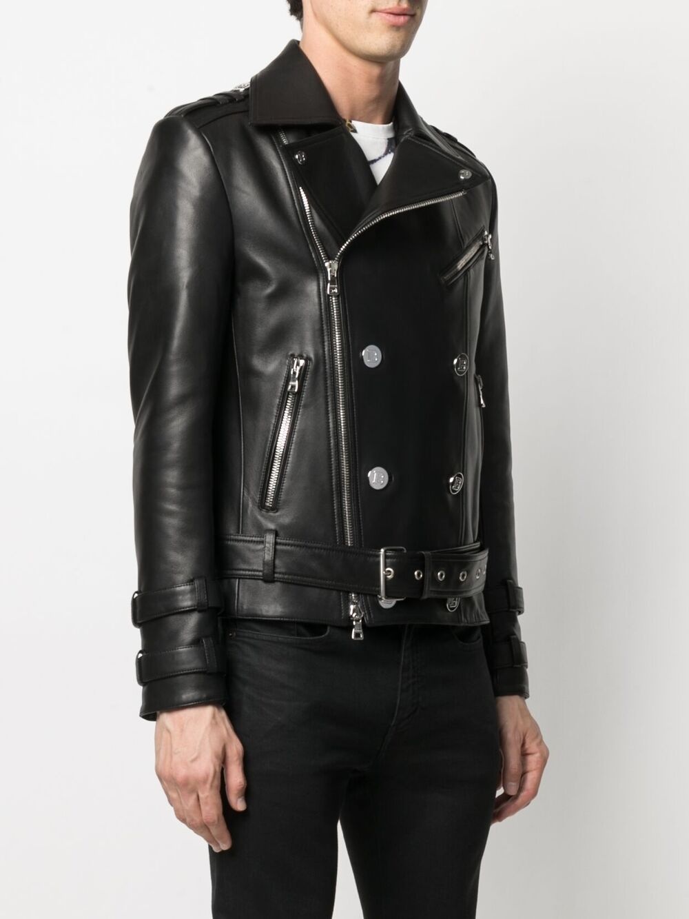 biker style jacket - 3