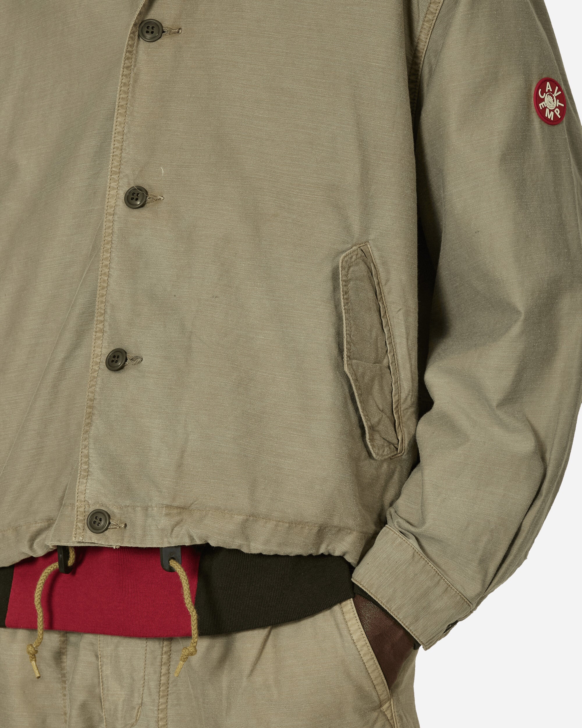 Overdye Light Cotton Button Jacket Khaki - 5