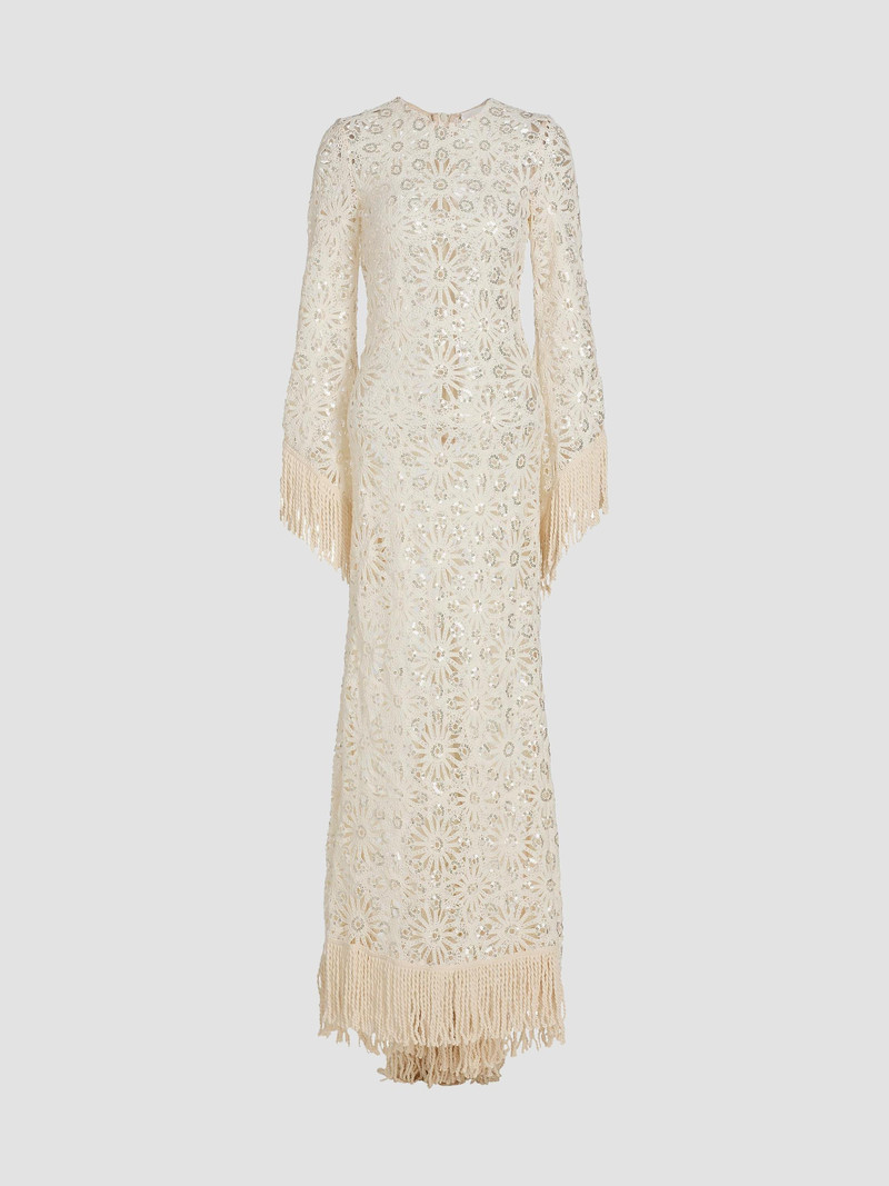 Women's Mia Crocheted Maxi Dress - Ivory 1