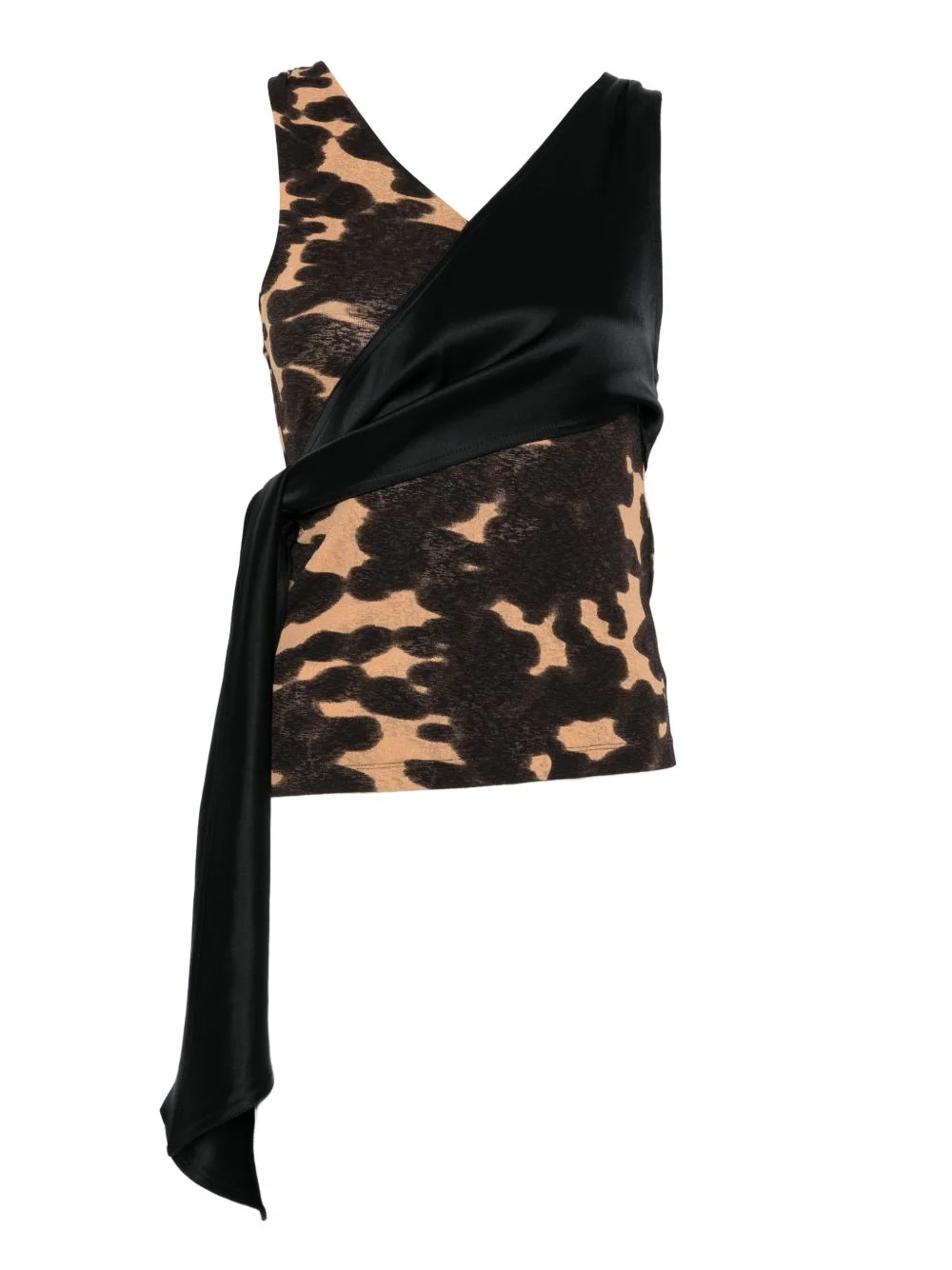 draped print top - 1