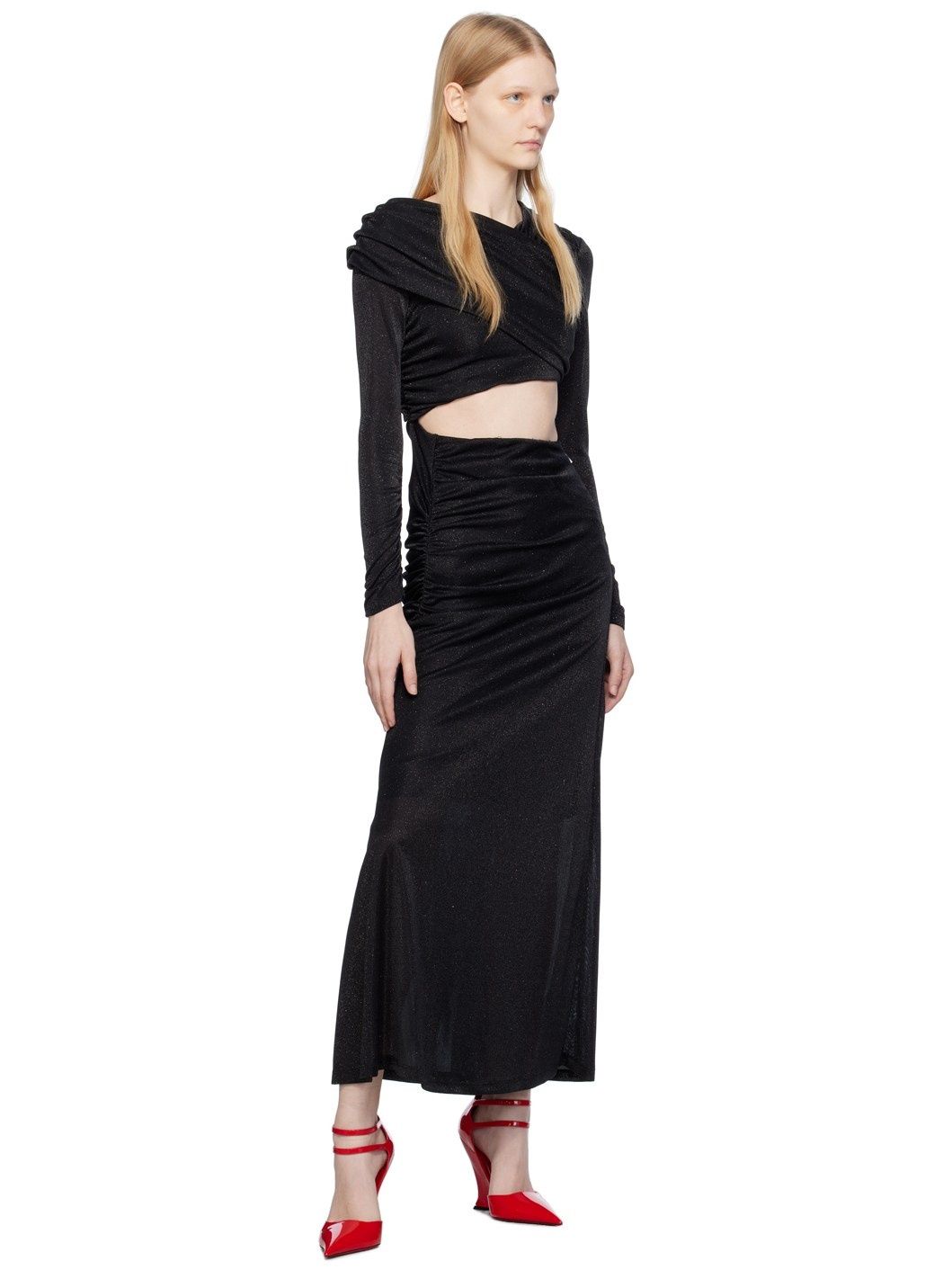 Black Cutout Maxi Dress - 4