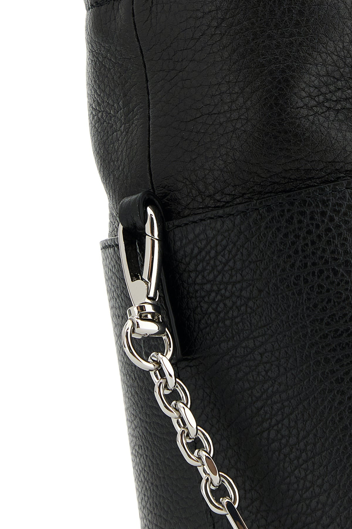 Black leather mini 5AC bucket bag - 4