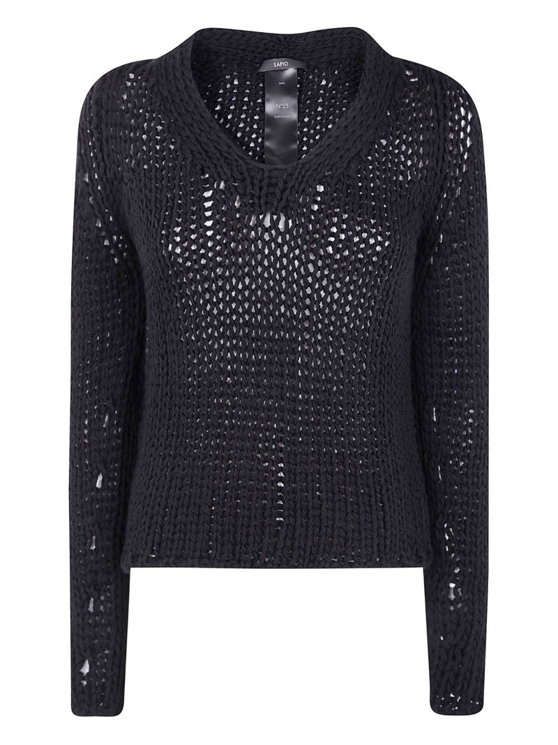 open knit sweater 1