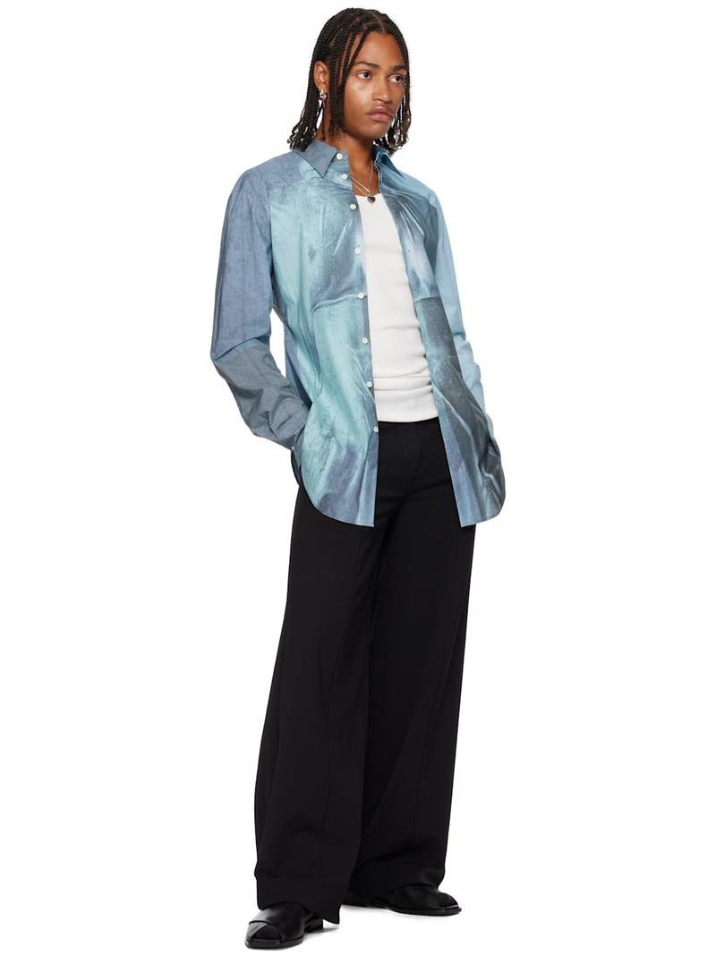 Jean Paul Gaultier Blue 'The Water' Shirt outlook