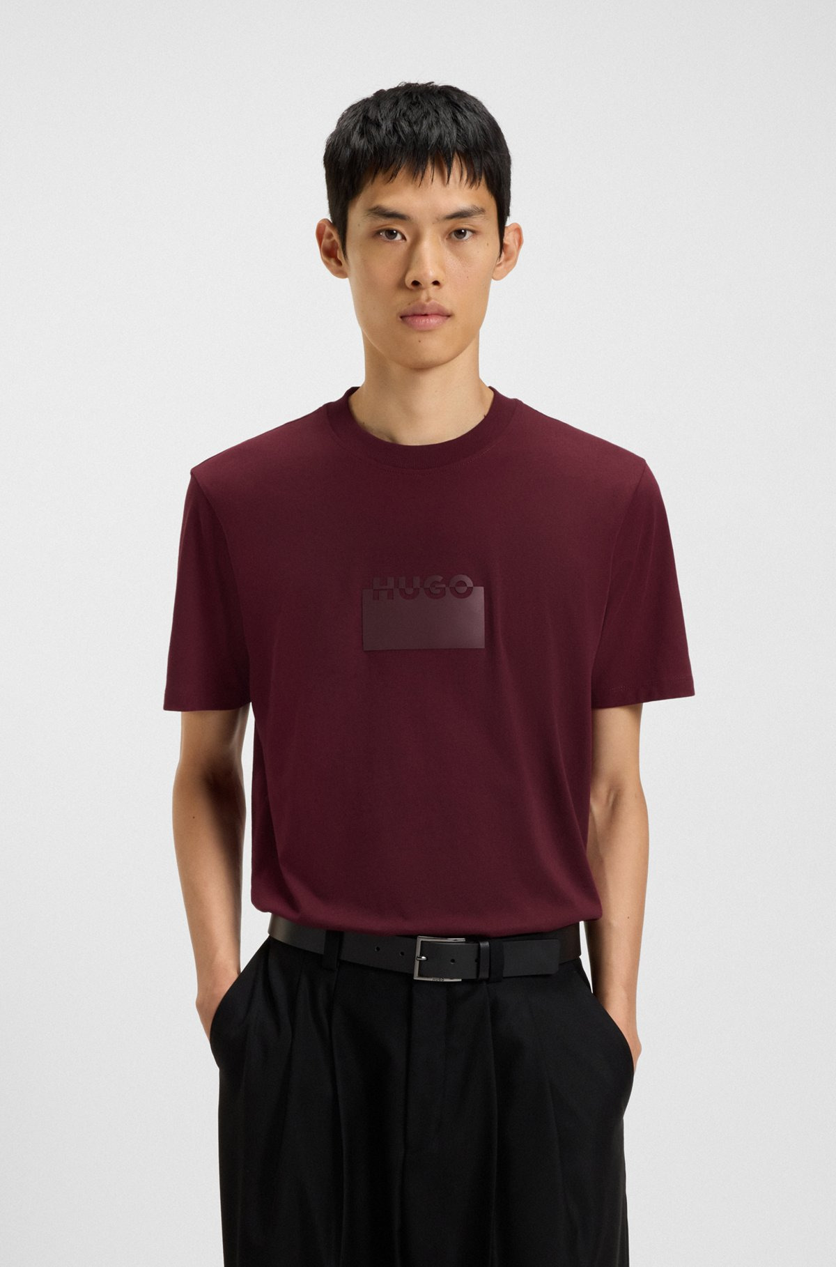 COTTON JERSEY T-SHIRT WITH MIXED-PRINT LOGO - 2