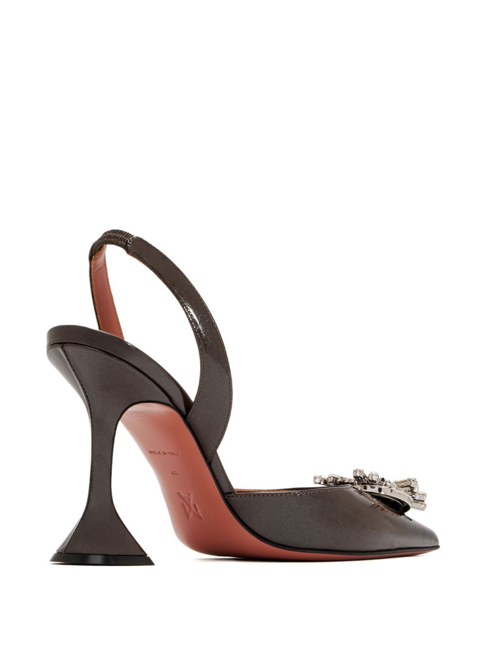 95mm crystal-embellished slingback pumps - 4